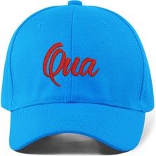 Quatex Qua Nakışlı Şapka – Mavi %100 Pamuk Gabardin Unisex Model