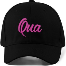 Quatex Qua Nakışlı Şapka – Siyah %100 Pamuk Gabardin Unisex Model