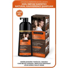 Morfose Naturel Kahverengi Şampuan Argan Keratin Kolajen Büyük Boy 420 ml