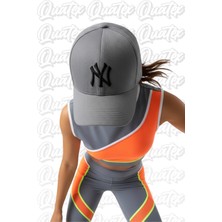 Quatex Ny New York Nakışlı Şapka – Gri %100 Pamuk Gabardin Unisex Model