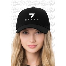 Quatex Seven Nakışlı Şapka – Siyah %100 Pamuk Gabardin Unisex Model