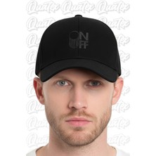 Quatex Onoff Nakışlı Şapka – Siyah %100 Pamuk Gabardin Unisex Model