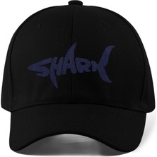 Quatex Shark Nakışlı Şapka – Siyah %100 Pamuk Gabardin Unisex Model