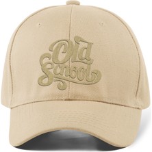 Quatex Old School Nakışlı Şapka – Krem %100 Pamuk Gabardin Unisex Model