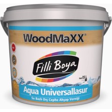 Filli Boya Woodmaxx Aqua Universallasur Ahşap Verniği, Dış Cephe, Su Bazlı, 2.5 L, Krem