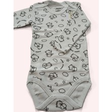 Bulut Anne ve Çocuk Uzun Kollu Çıtçıtlı Body %100 Pamuklu Desenli /renkli Erkek ve Kız Bebek Unisex Tasarım Çıtçıtlı Yaka