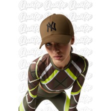 Quatex Ny New York Nakışlı Şapka – Kahverengi %100 Pamuk Gabardin Unisex Model