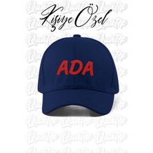 Quatex [istediğiniz Ismi Nakışla Yazıyoruz] - Kişiye Özel Şapka - Lacivert %100 Pamuk Gabardin U