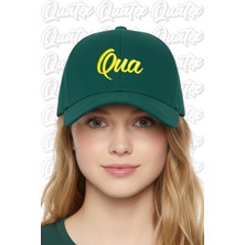 Quatex Qua Nakışlı Şapka – Yeşil %100 Pamuk Gabardin Unisex Model