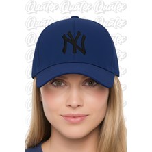 Quatex Ny New York Nakışlı Şapka – Lacivert %100 Pamuk Gabardin Unisex Model