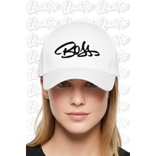 Quatex Boss Nakışlı Şapka – Beyaz %100 Pamuk Gabardin Unisex Model