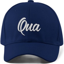 Quatex Qua Nakışlı Şapka – Lacivert %100 Pamuk Gabardin Unisex Model