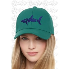 Quatex Shark Nakışlı Şapka – Yeşil %100 Pamuk Gabardin Unisex Model