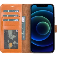 Gp Iguana Apple iPhone 13 Pro Max Uyumlu Deri Cüzdanlı Kılıf Mwwn RST2EF