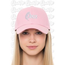 Quatex Qua Nakışlı Şapka – Pembe %100 Pamuk Gabardin Unisex Model