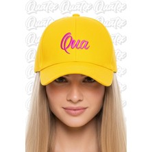 Quatex Qua Nakışlı Şapka – Sarı %100 Pamuk Gabardin Unisex Model