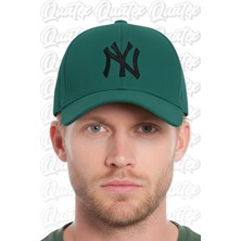 Quatex Ny New York Nakışlı Şapka – Yeşil %100 Pamuk Gabardin Unisex Model