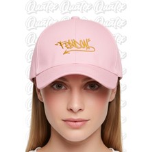 Quatex Freedom Nakışlı Şapka – Pembe %100 Pamuk Gabardin Unisex Model