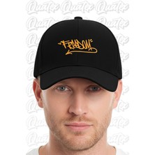 Quatex Freedom Nakışlı Şapka – Siyah %100 Pamuk Gabardin Unisex Model