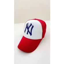 Quatex Ny New York Nakışlı Şapka – Kırmızı %100 Pamuk Gabardin Unisex Model