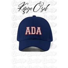 Quatex [istediğiniz Ismi Nakışla Yazıyoruz] - Kişiye Özel Şapka - Lacivert %100 Pamuk Gabardin U