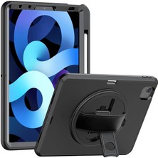 Starseven Ipad 2022 10.9 (10.nesil) Kılıf Hand Strap Tablet Kılıfı - Siyah
