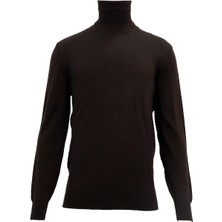 Uki Kahve Tam Balıkçı Yaka Triko Kazak