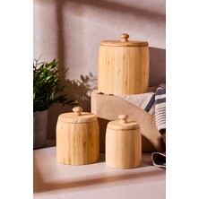 Perotti Pisa 3'lü Bambu Çok Amaçlı Saklama Kabı Seti