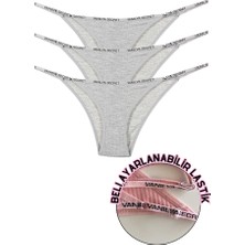 Vanilya Secret Pamuklu Beli Ayarlanır Kadın Külot 3'lü Paket