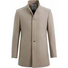 Uki Koyu Bej Kaşe Hakim Yaka Kaban