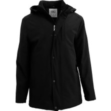 Uki Siyah Kapişonlu Kışlık Mont