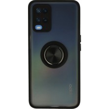 Starseven A54 4g Kılıf Montreal Yüzüklü Silikon Kapak - Siyah