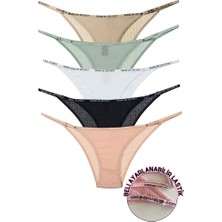 Vanilya Secret Pamuklu Beli Ayarlanır Kadın Külot 5'li Paket