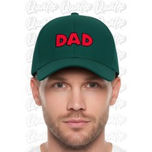 Quatex Dad Nakışlı Şapka – Yeşil %100 Pamuk Gabardin Unisex Model