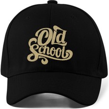 Quatex Old School Nakışlı Şapka – Siyah %100 Pamuk Gabardin Unisex Model
