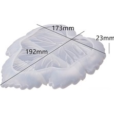 Hobiflex Silikon Kalıp Taş Tozu Ithal Büyük Dekoratif Yaprak Figür Tabak Kalıbı Epoksi Reçine HB220-0150