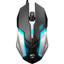 Kablolu USB Everest SM-G72 Siyah/gümüş Işıklı 800/1000/1200 DPI Oyuncu Mouse
