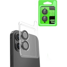 Starseven Iphone 16 Raze Metal Kamera Lens - Siyah