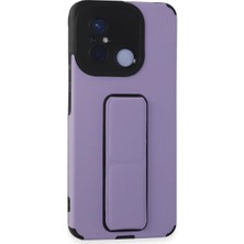 Starseven Redmi 12C Kılıf Mega Standlı Silikon - Lila