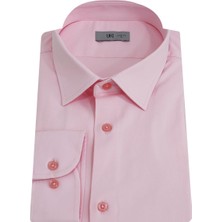Uki Pembe Pamuk Saten Gömlek