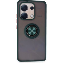 Starseven Redmi Note 13 4g Kılıf Montreal Yüzüklü Silikon Kapak - Yeşil