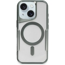 Starseven Iphone 15 Kılıf Boyi Magsafe Silikon Kapak - Yeşil