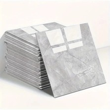 Starseven Gri Mermer Desen Duvar Sticker (30*30)