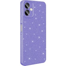 Ceponya Galaxy A07 Kılıf Kamera Korumalı Simli Parıltılı Lüks Silikon