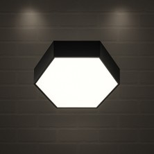 Dizano Hexagon LED Aydınlatma 40CM 4000K Günışığı, Salon ve Ofis Kullanımı, Sarkıt Veya Sıva Üstü, Avize
