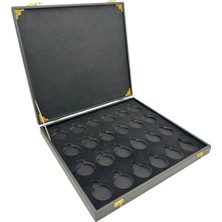 Cep Saati Kutusu Siyah Deri 24 Lü