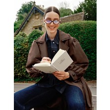 LC Waikiki Raşit Bağzıbağlı x Lc Waıkıkı Kahverengi Kruvaze Yaka Kadın Trençkot