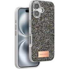 SHC4200 Onegif Iphone 16 Bright Simli Kapak - Gümüş