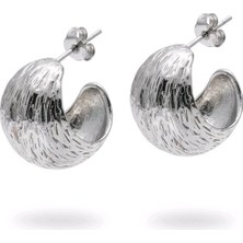 Tasarım Ay Yansıması Gümüş Küpe