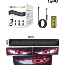 SHC4200 Esnek Katlanabilir Panel LED Cama Yapışır Uygulama Ile Kontrol Dijital Tabela Kayar 60CM 16X96 LED